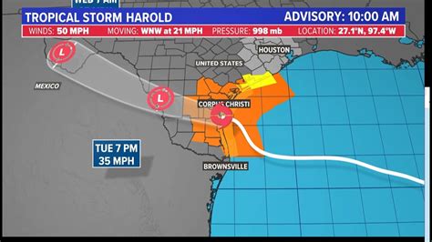 ts harold|Tropical Storm Harold path updates: Storm makes landfall in Texas.